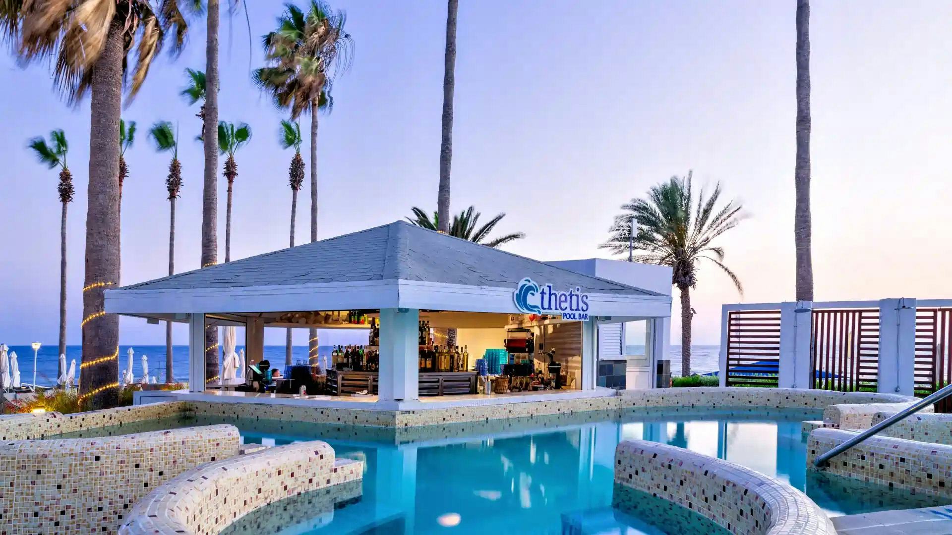 Thetis Beachfront Swim-Up Pool Bar