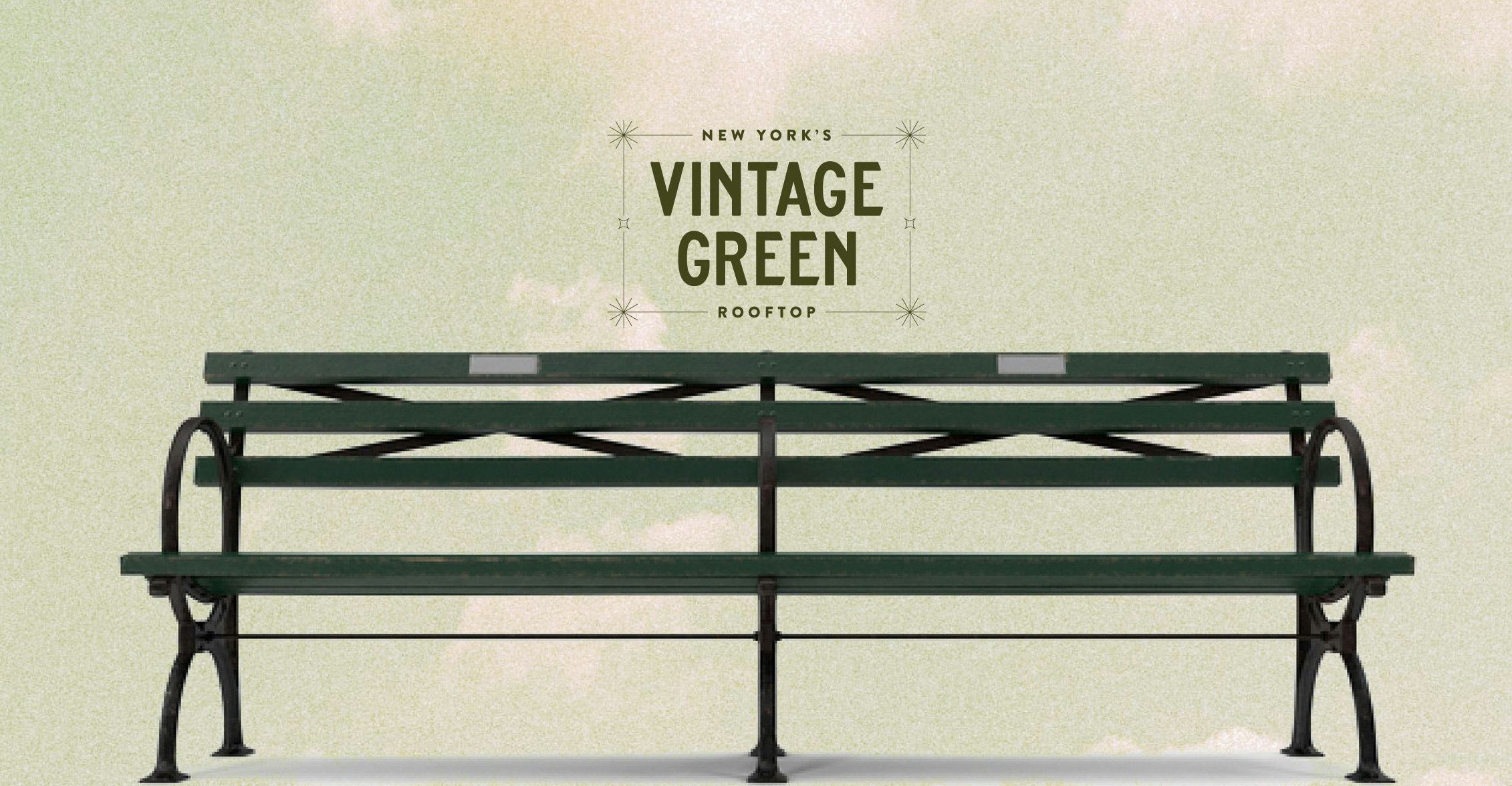 Vintage Green Rooftop